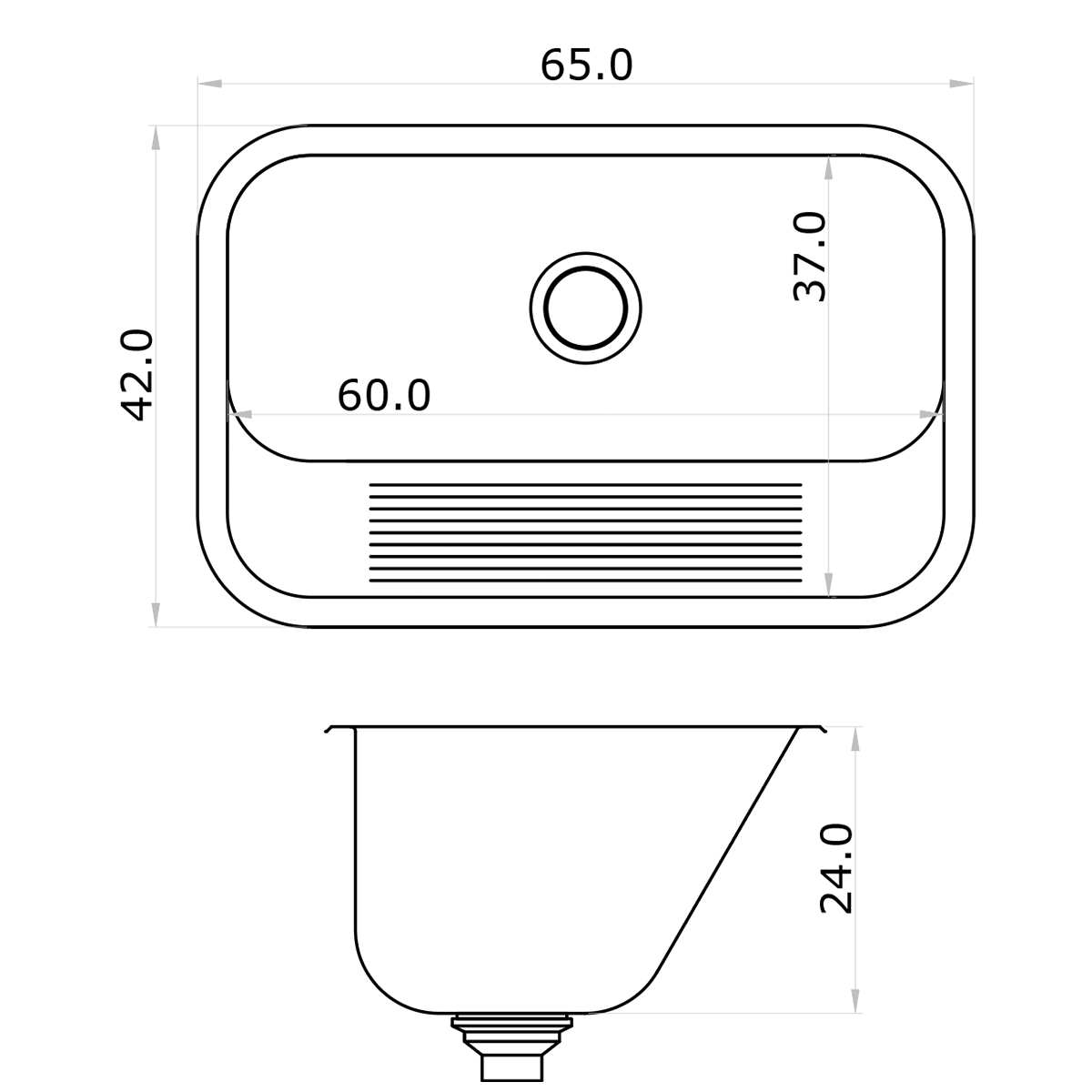 Lavadero simple 420L