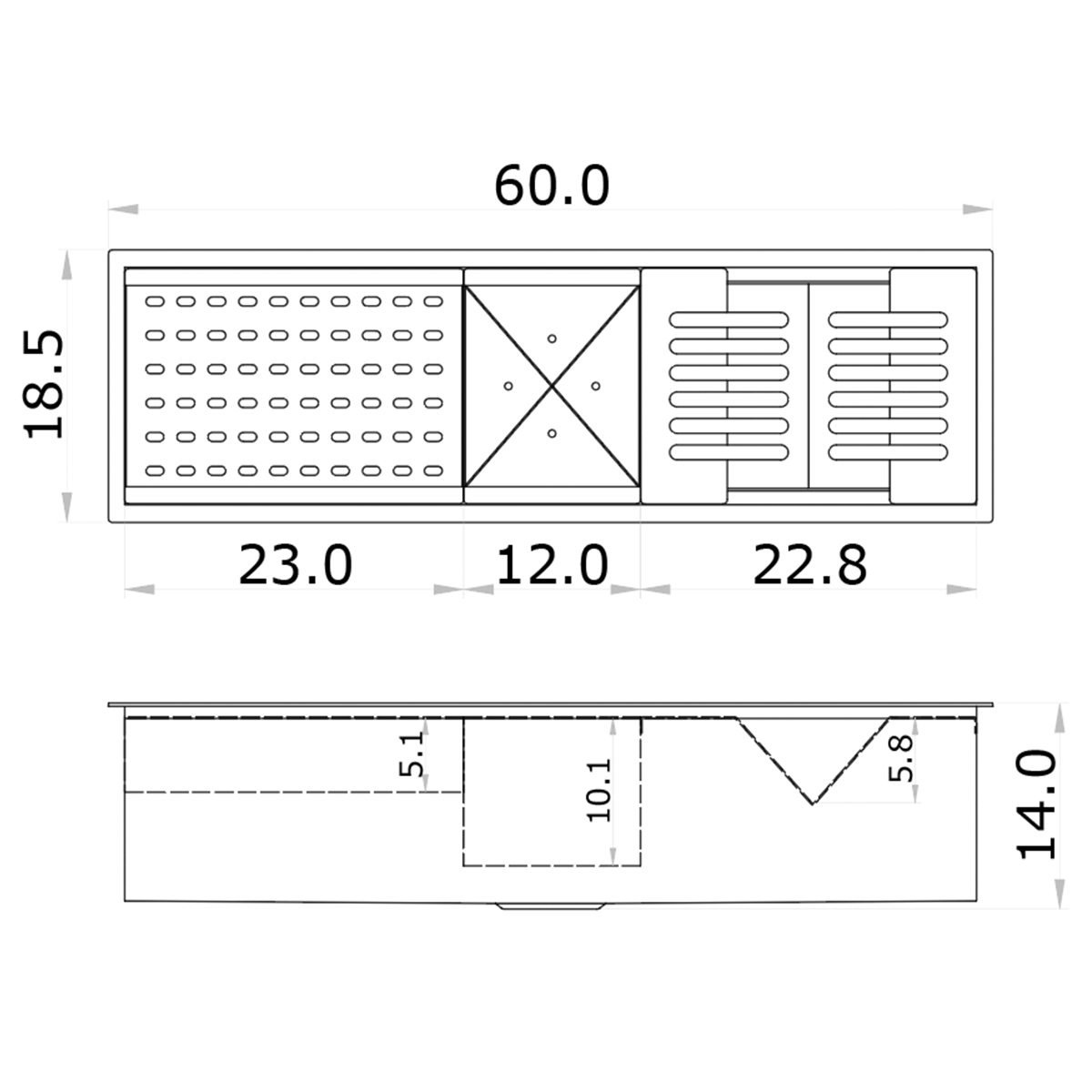 Barra escurridora 60